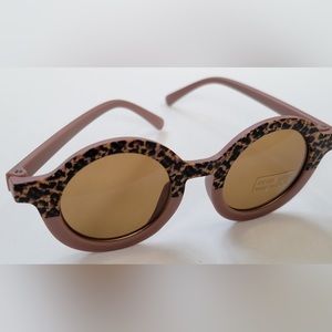 Dusty Mauve Leopard Print Kids Sunglasses